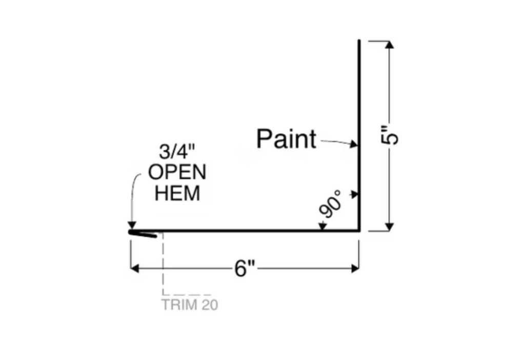 Sidewall trim detail for 2" Mechanical Lock metal panels