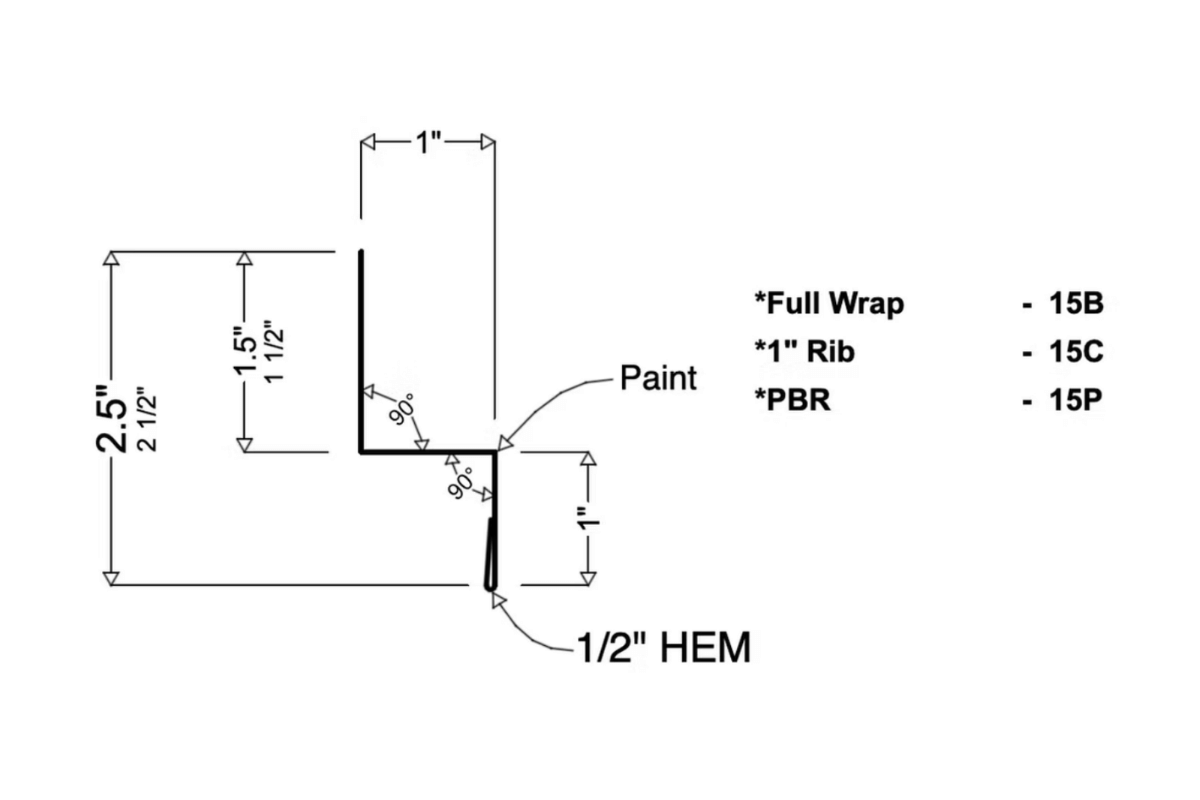 Wall Lite trim detail for Corrugated metal panels