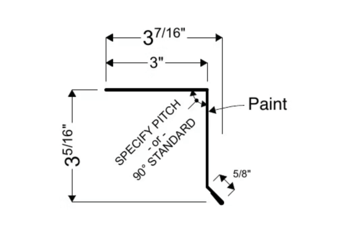 Mini Eave trim detail for Corrugated metal panels