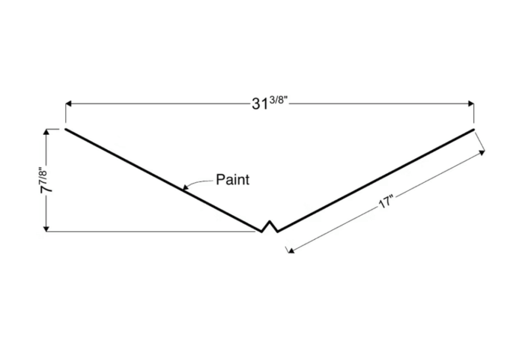 Jumbo Valley trim detail for Corrugated metal panels