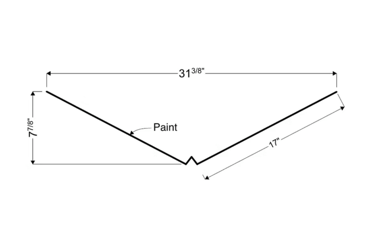 Jumbo Valley trim detail for Corrugated metal panels