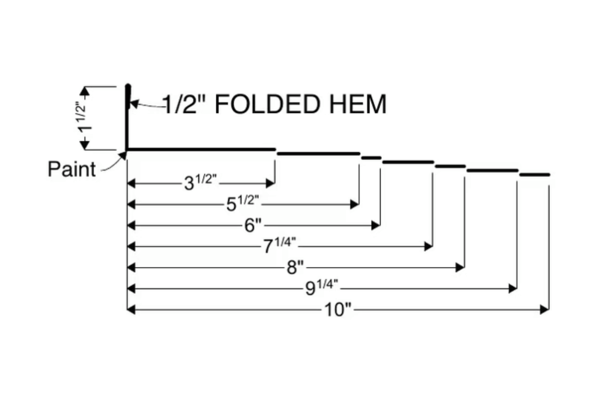 Plain Fascia trim detail for Corrugated metal panels