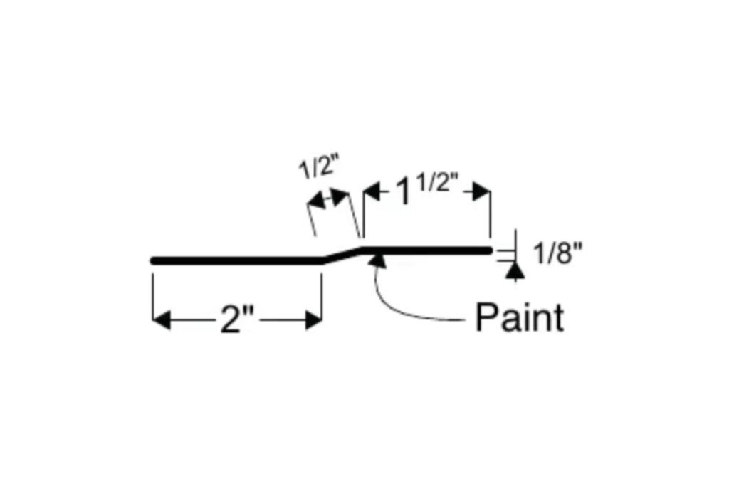 Offset Cleat trim detail for 2" Mechanical Lock metal panels